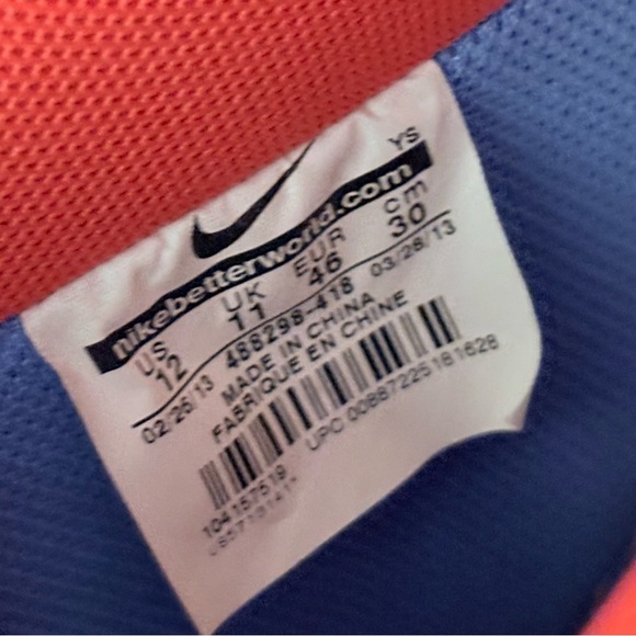 Nike Air Force 1 Low Distance Blue Atomic Red US12 - Picture 9 of 10